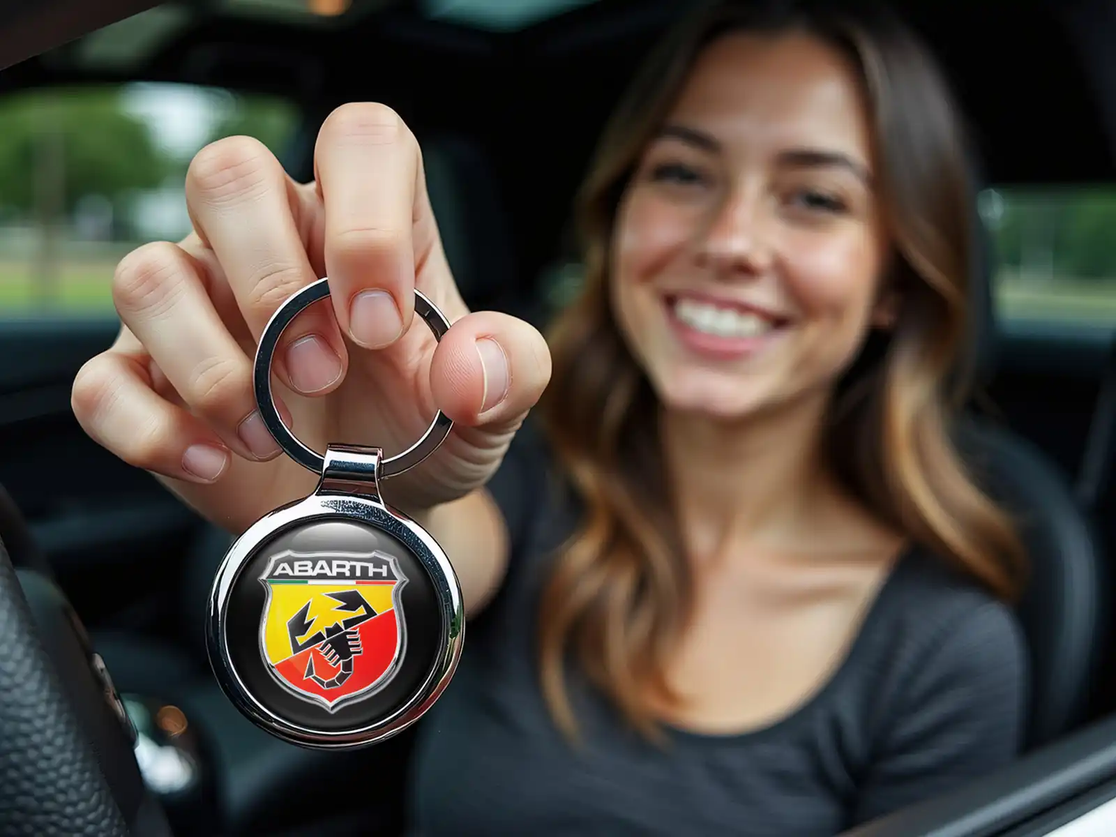 Fiat Abarth Süße Schlüsselanhänger Glänzend Stilvoll Legierung
